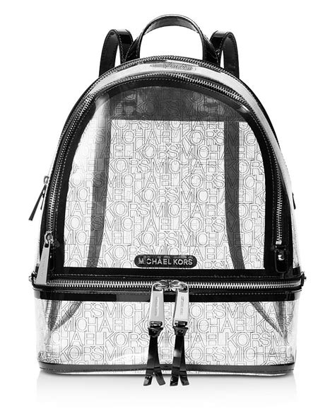 michael michael kors rhea backpack|michael kors clear backpack.